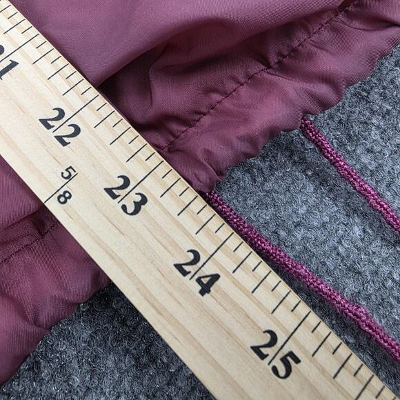 Vintage Sears Jacket Mens Small Maroon Nylon Coaches Lined Snap Front 90s Street - Picture 7 of 16